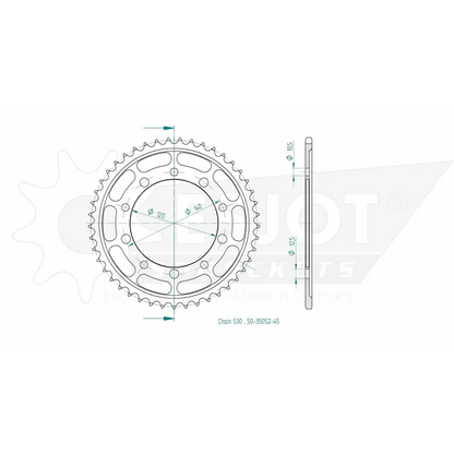 Sprockets Rear (35052-45T) - Esjot