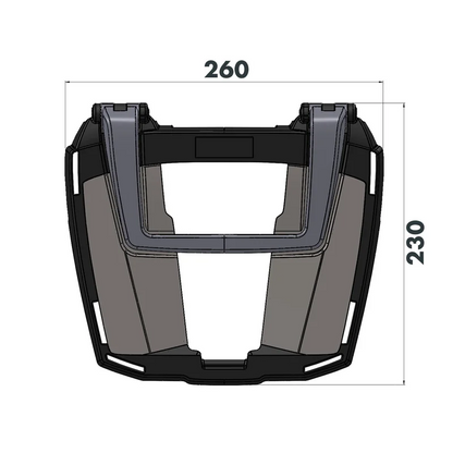 BMW R1250R Carrier - Top Case Carrier - Movable Hinge