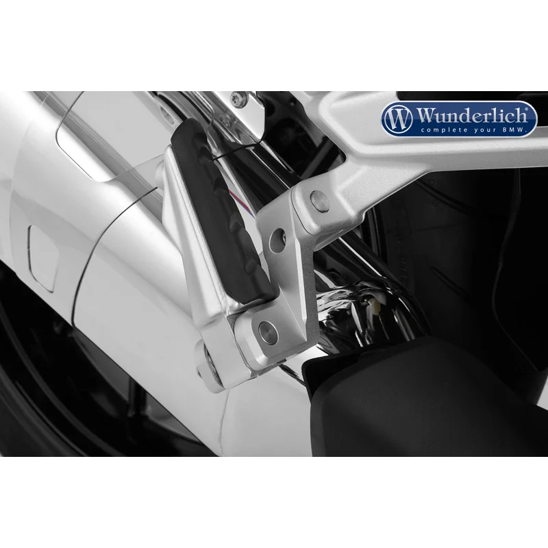 BMW R1250R Ergonomics - Passenger Footrest Lowering Kit - Silver