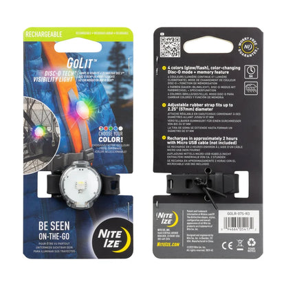 RECHARGEABLE VISIBILITY LIGHT DISCO-O TECH GOLIT