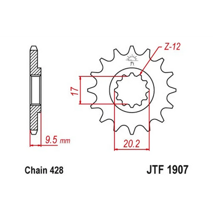 Sprockets Front (JTF1907-14T) - JT