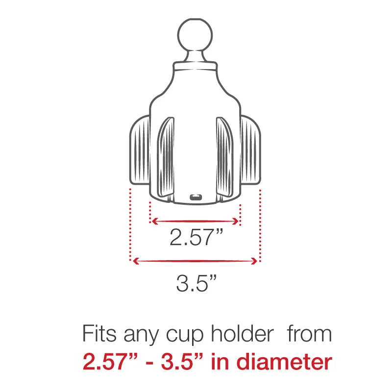 RAM Base - Stubby Cup Holder Ball