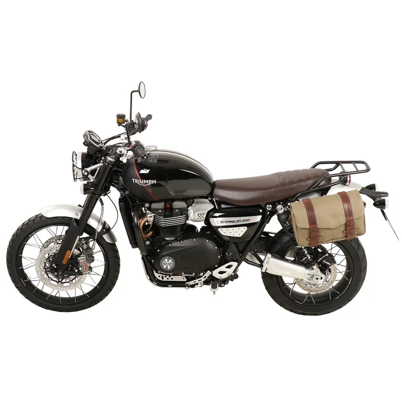 Triumph Scrambler 1200 XE  / XC Carrier - Sidecases 'C-Bow' (Left Side, Black) - 1200 XE