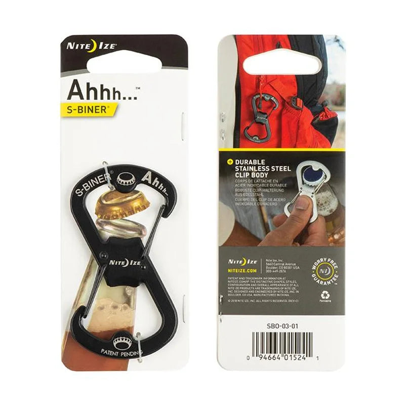 S-Biner with Bottle Opener (SS) - Stainless Steel / Stainless Steel