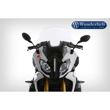 Motorcycle with Wunderlich logo on a white background