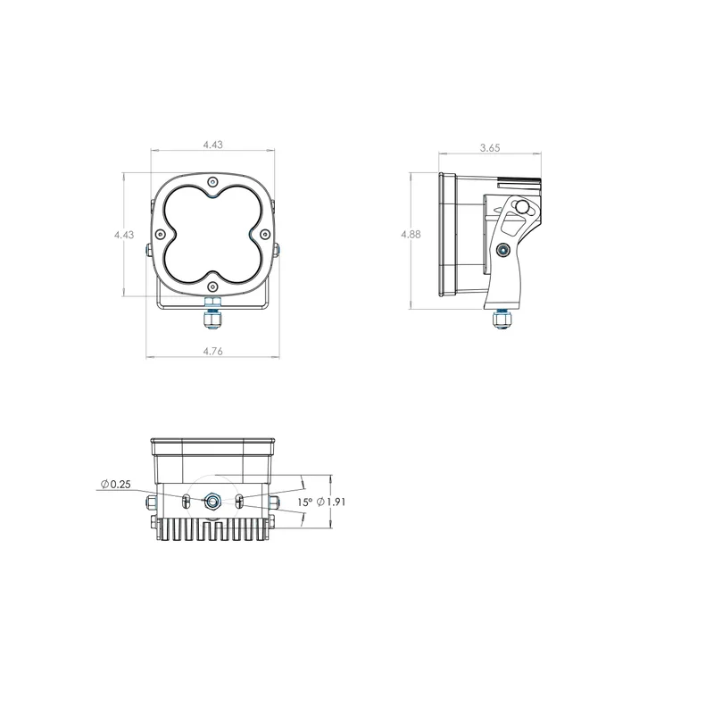 Aux LED - XL Racer - Spot / Square