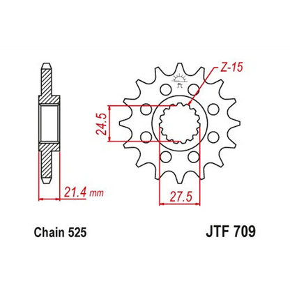 Sprockets Front (JTR709- 16T) - JT