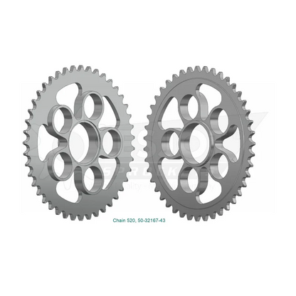 Sprockets Rear (32167-43T) - Esjot