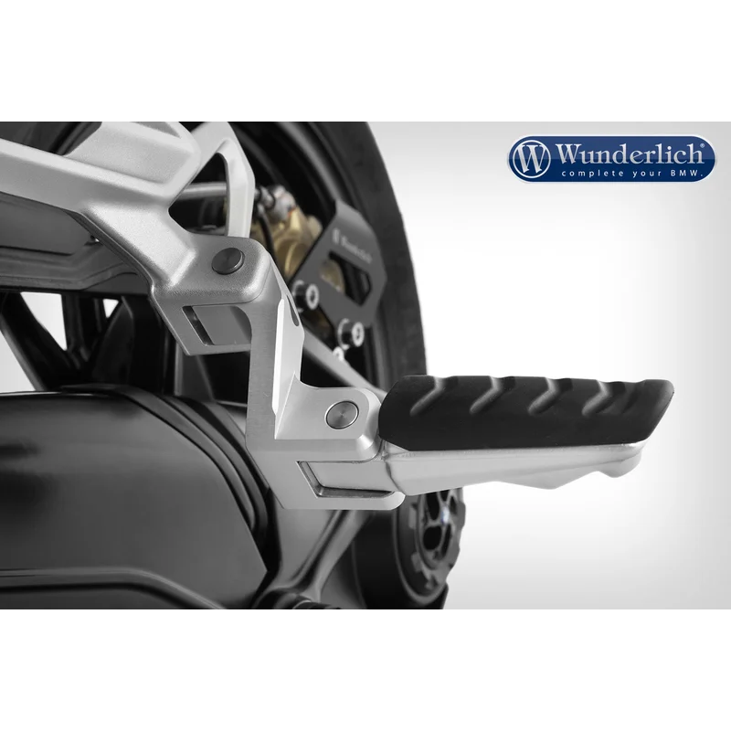 BMW R1250R Ergonomics - Passenger Footrest Lowering Kit - Silver