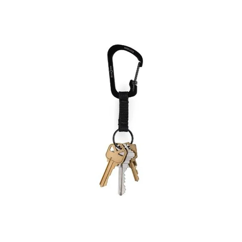 Carabiner Keyring with Slide lock (SS) - Stainless Steel / Natural Steel