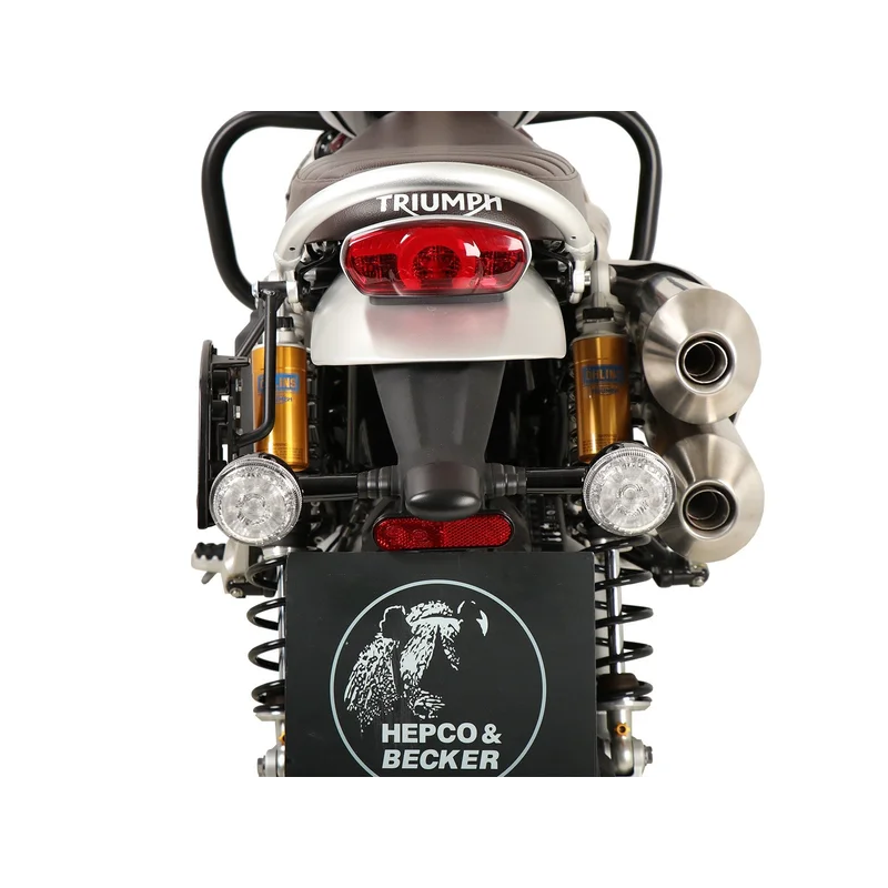 Triumph Scrambler 1200 XE  / XC Carrier - Sidecases 'C-Bow' (Left Side, Black) - 1200 XC