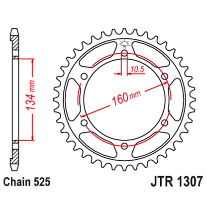 Sprockets Rear (1307 - 42T) - JT