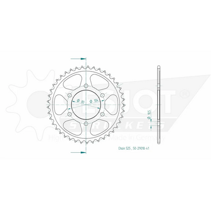 Sprockets Rear (29018 - 41T) - Esjot