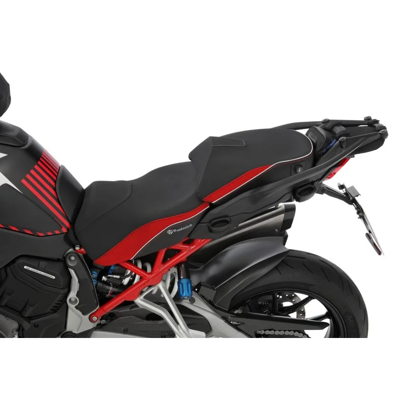 DUCATI Multistrada V4 Ergonomics -"Active Comfort" (Heating) Rider Seat - Black-Red / Standard
