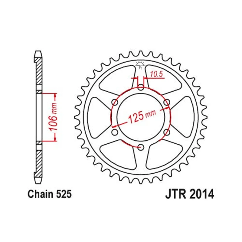 Sprockets Rear (2014 - 46T) - JT