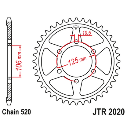 Sprockets Rear (2020- 51T) - JT