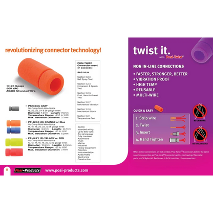Posi Twist® Connector - 0.5 to 0.14 sq.mm / 1N