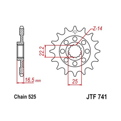 Sprockets Front (JTR741 - 15T) - JT