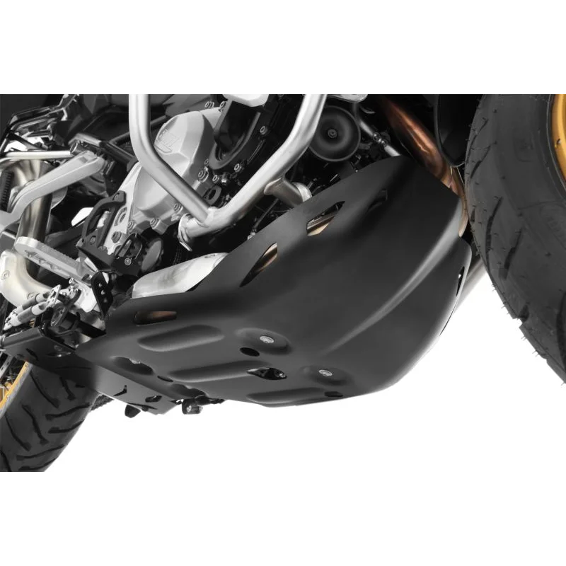 BMW F Series Protection - SKID PLATE (Euro 4) - With original Engine protection plate / Black / Euro 4