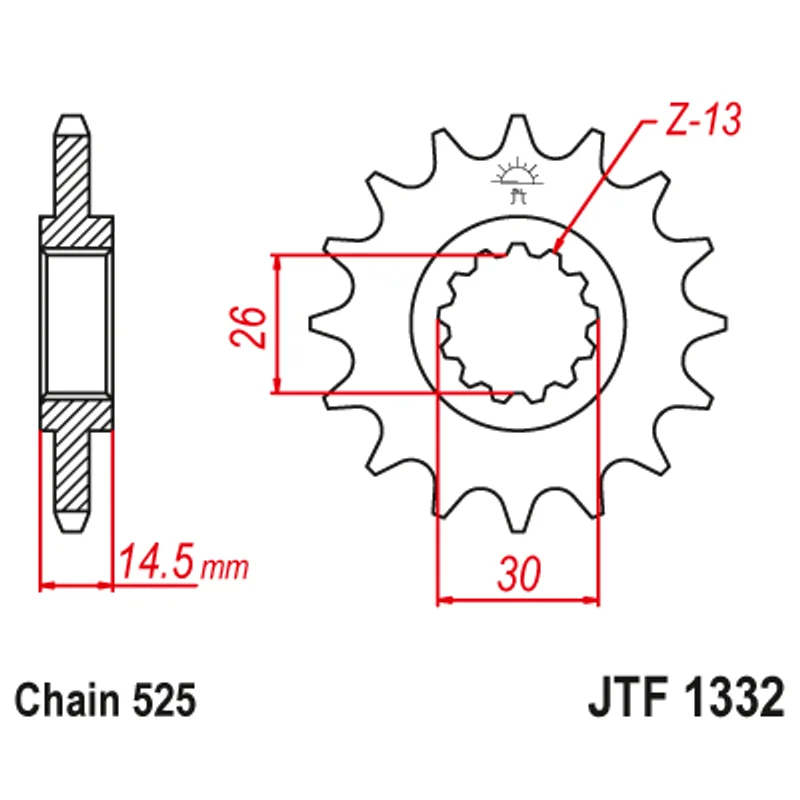 Sprockets Front (1332 - 15T) - JT