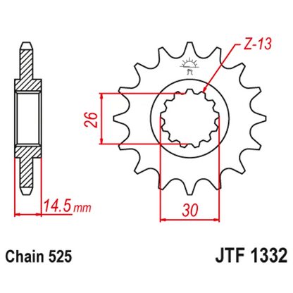 Sprockets Front (1332 - 15T) - JT