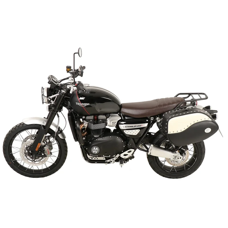 Triumph Scrambler 1200 XE  / XC Carrier - Sidecases 'C-Bow' (Left Side, Black) - 1200 XC