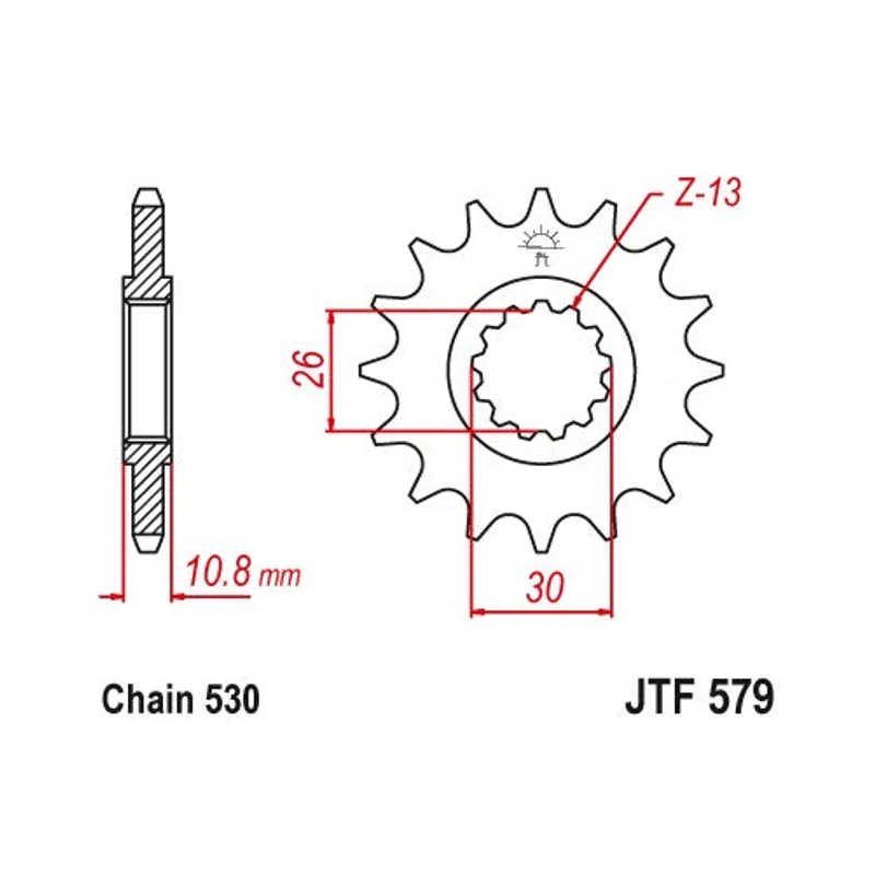 Sprockets Front (579 - 17T) - JT - Standard
