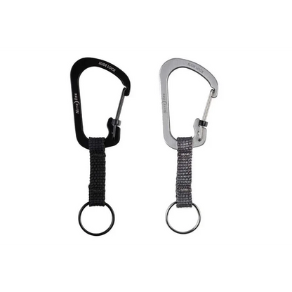Carabiner Keyring with Slide lock (SS) - Stainless Steel / Natural Steel