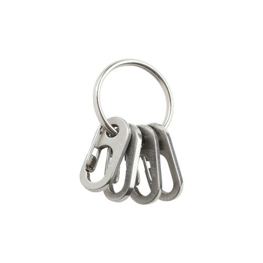 G-BINERS DUAL CHAMBER - SLIDELOCKKEYRING MICROLINK - Stainless Steel