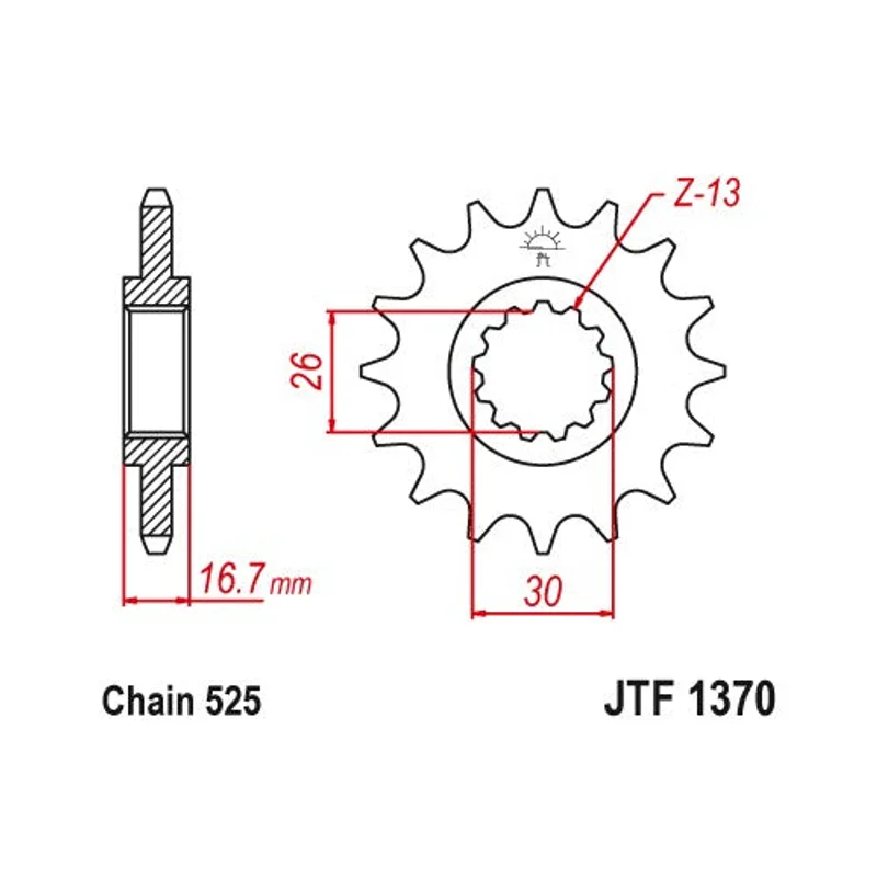 Sprockets Front (1370 - 15T) - JT