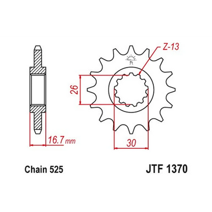 Sprockets Front (1370 - 15T) - JT
