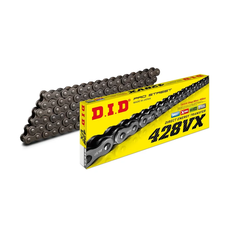 Chain 428 Pitch x 130 links (VX3) - VX3 (Clip Type) / Natural Steel
