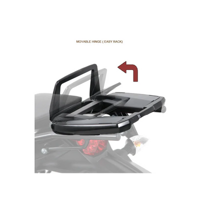 Kawasaki ER Series Carrier - Topcase - 2009-11 / Alu Rack (Fixed Hinge)