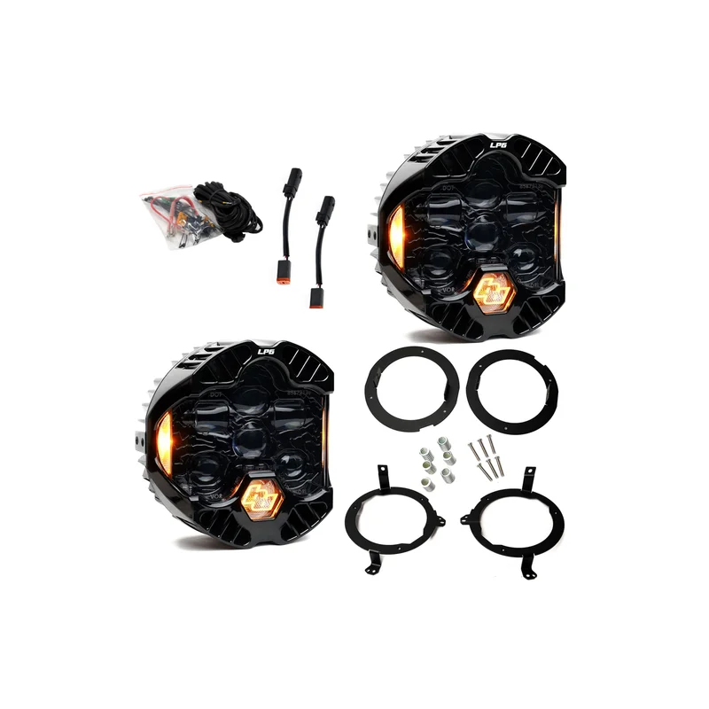 JEEP WRANGLER W/HALOGEN HEADLIGHTS -DOT LP6 LED HEADLIGHT - White