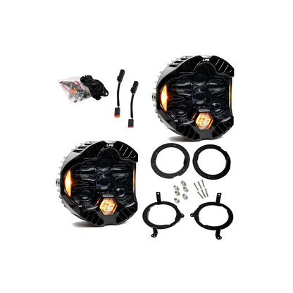 JEEP WRANGLER W/HALOGEN HEADLIGHTS -DOT LP6 LED HEADLIGHT - White
