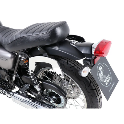 Kawasaki W800 Street/Cafe Side Carrier - C-Bow Soft Bag Carrier - Chrome