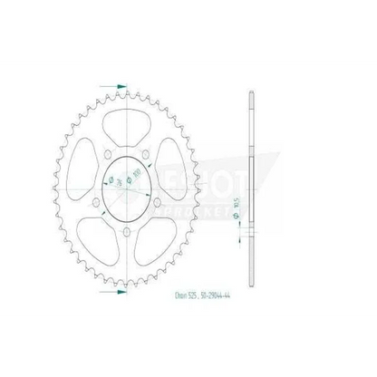 Sprockets Rear (29048-42T) - Esjot