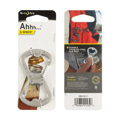 S-Biner with Bottle Opener (SS) - Stainless Steel / Stainless Steel