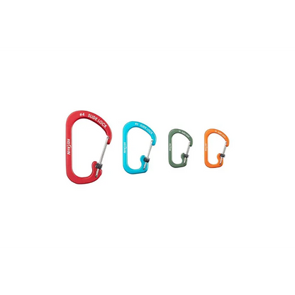 Carabiner with Slide Lock (Set of 3) - Aluminium