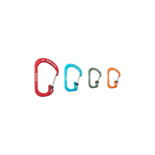 Carabiner with Slide Lock (Set of 3) - Aluminium
