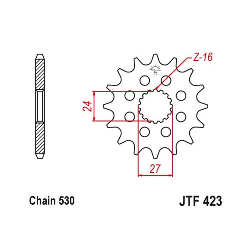 Sprockets Front (423 - 17T) - JT