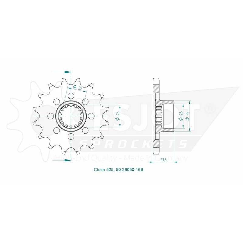 Sprockets Front (29050-16T)