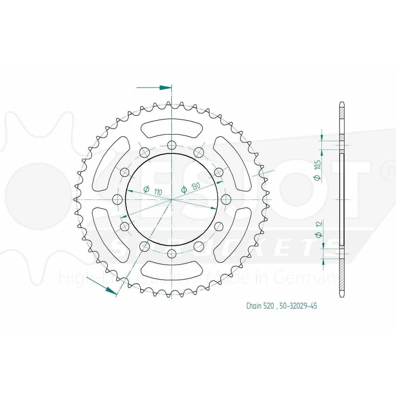 Sprockets Rear (32029 - 41T) - Esjot