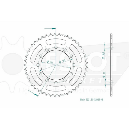 Sprockets Rear (32029 - 41T) - Esjot