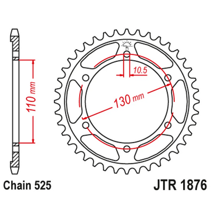 Sprockets Rear (1876 - 43T) - JT