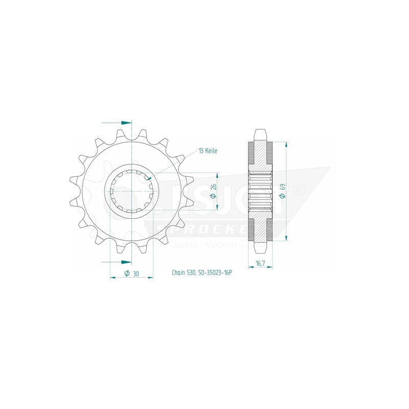 Sprockets Front (35023-16P)