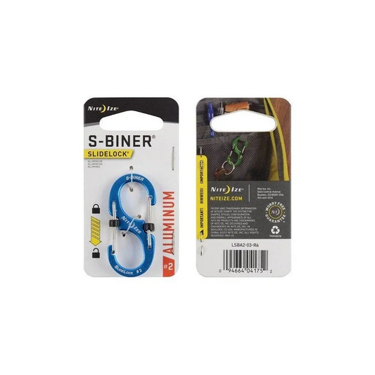 S-Biner with Lock ( Aluminium) - Size#4 / Blue / Aluminium