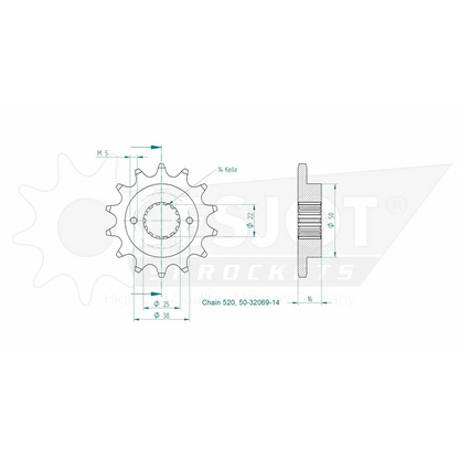 Sprockets Front (50-32069-14T) - Esjot (Sports)