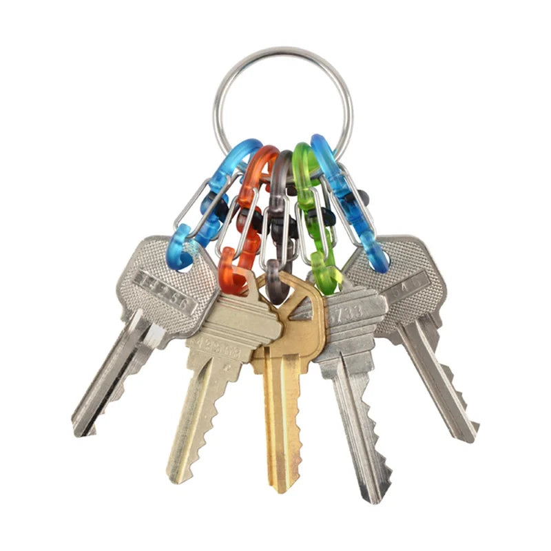 KEYRING LOCKER WITH S-BINER (PLASTIC) - Stainless Steel