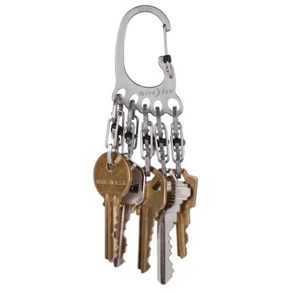 KEYRACK LOCKABLE WITH S-BINERS (SS) - Silver / Stainless Steel